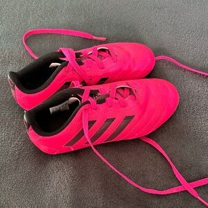 Adidas Kids Neon Pink soccer cleats